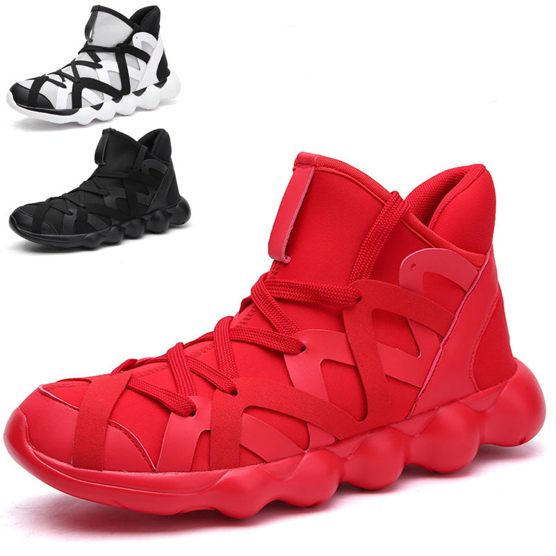 Sports running shoes, sneakers, Black, white, red, golden, multicolor, Unisex
