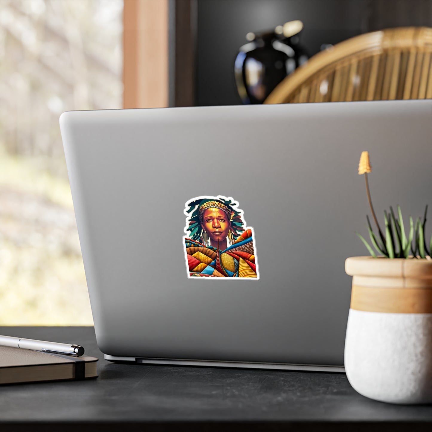Kiss-Cut Vinyl Decals - Afrocolors - Beautiful Woman - Sticker - Strongly adhesive