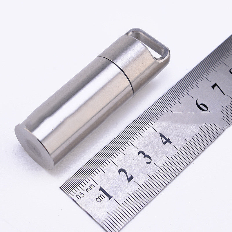 Mini Waterproof Capsule Seal Bottle Stainless Steel Outdoor Survival Pill Box Container Capsule Pill Bottle Tank