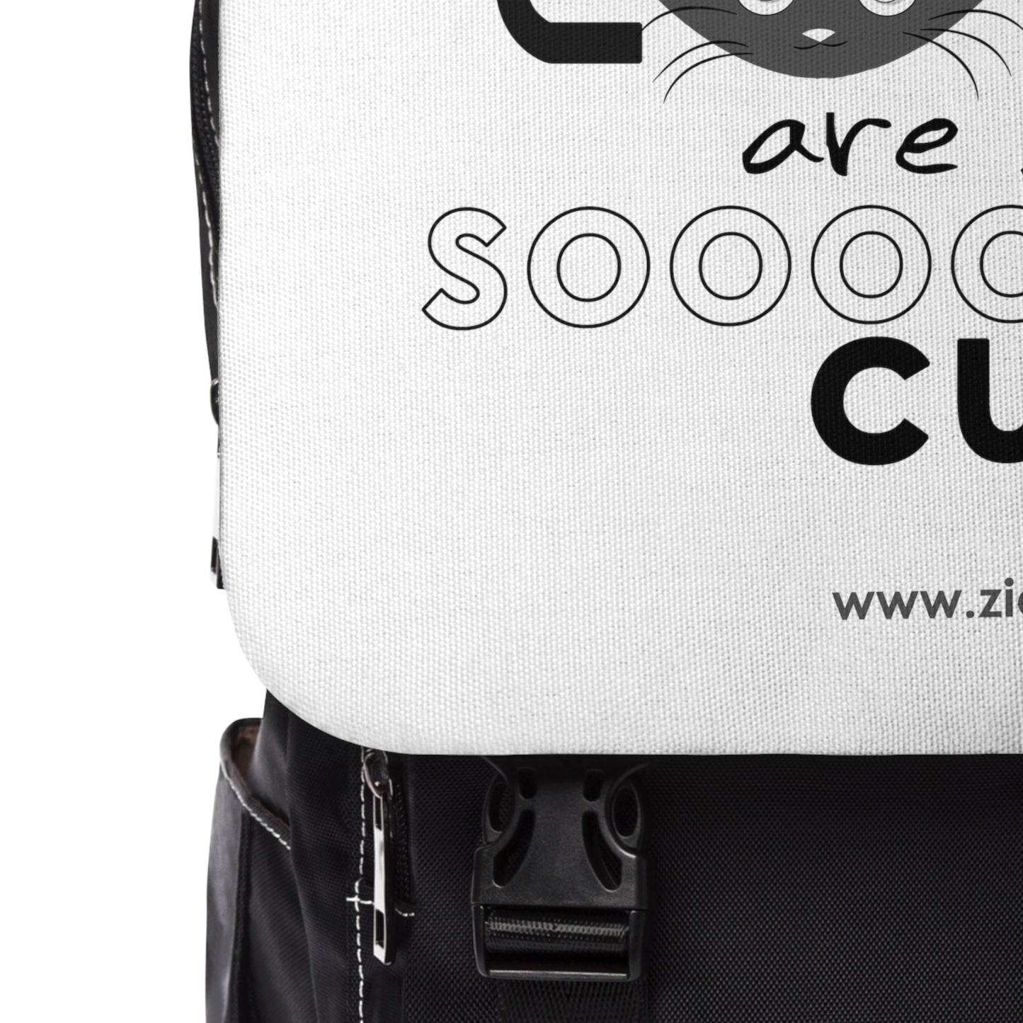 Cats are just so cute, Unisex Casual Shoulder Backpack, It is made of durable Oxford canvas, two slip interior pockets and one laptop sleeve
