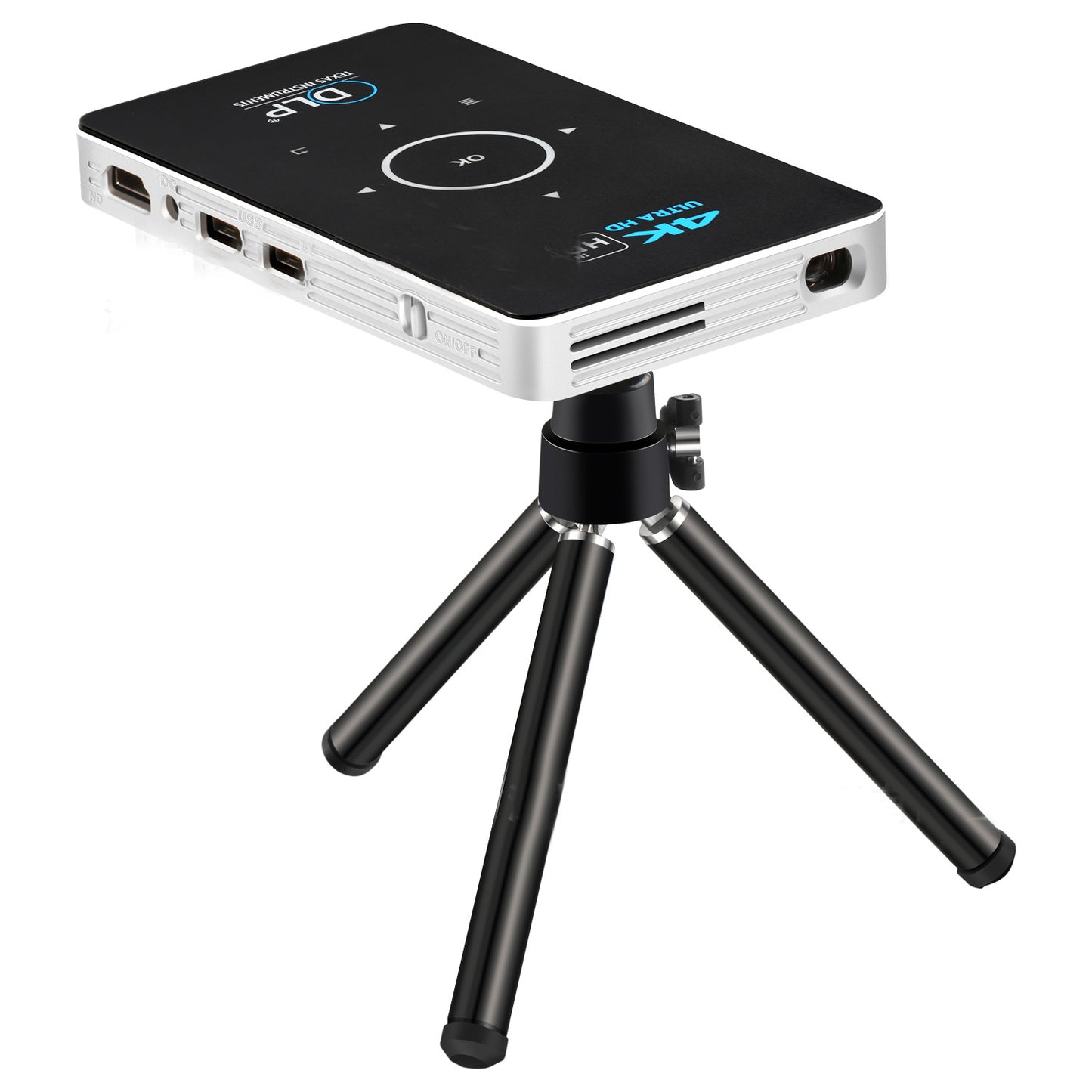 Indoor & Outdoor wireless Projector, WiFi Bluetooth 4.0 Portable LED
