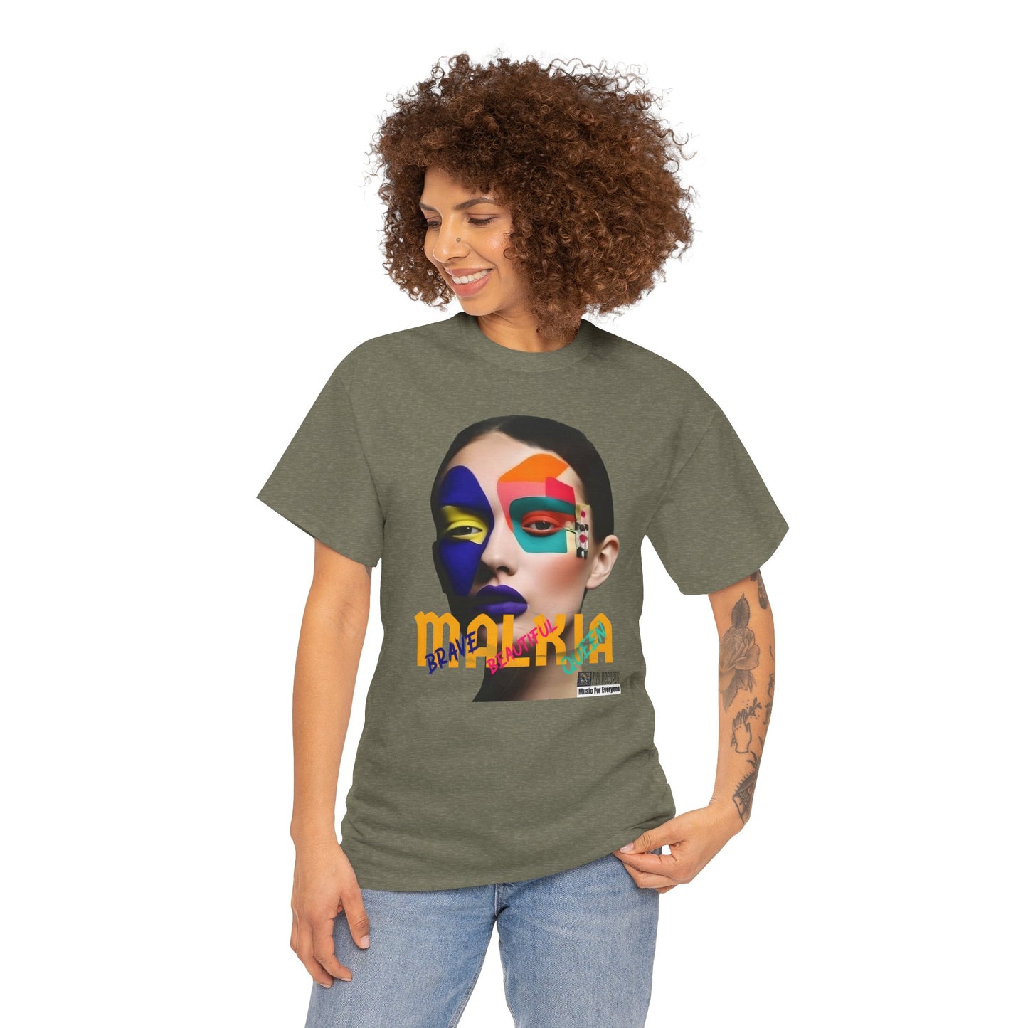 MALKIA T-Shirt - BRAVE, BEAUTIFUL, QUEEN Unisex Tee