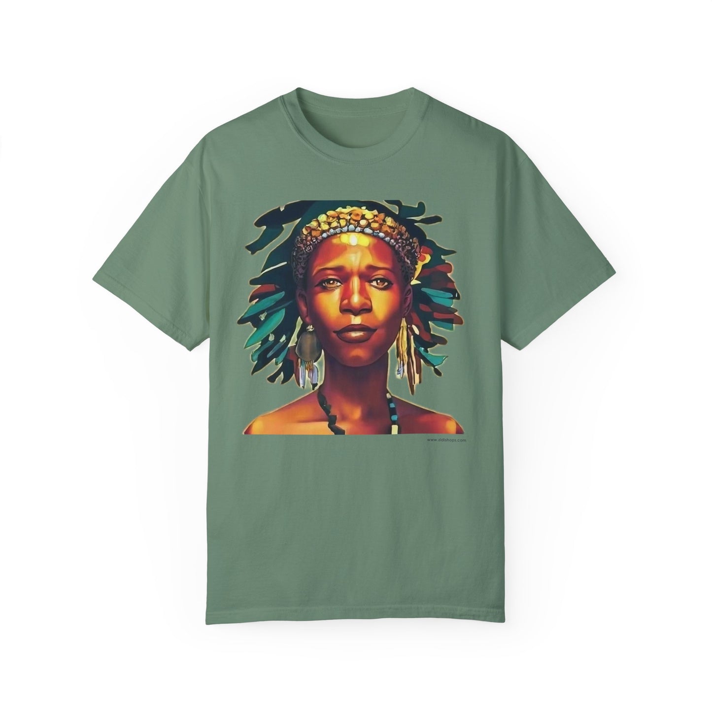 Unisex Garment-Dyed T-shirt- Afro colors - Beautiful virgin