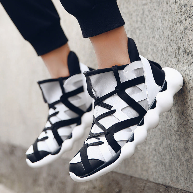 Sports running shoes, sneakers, Black, white, red, golden, multicolor, Unisex