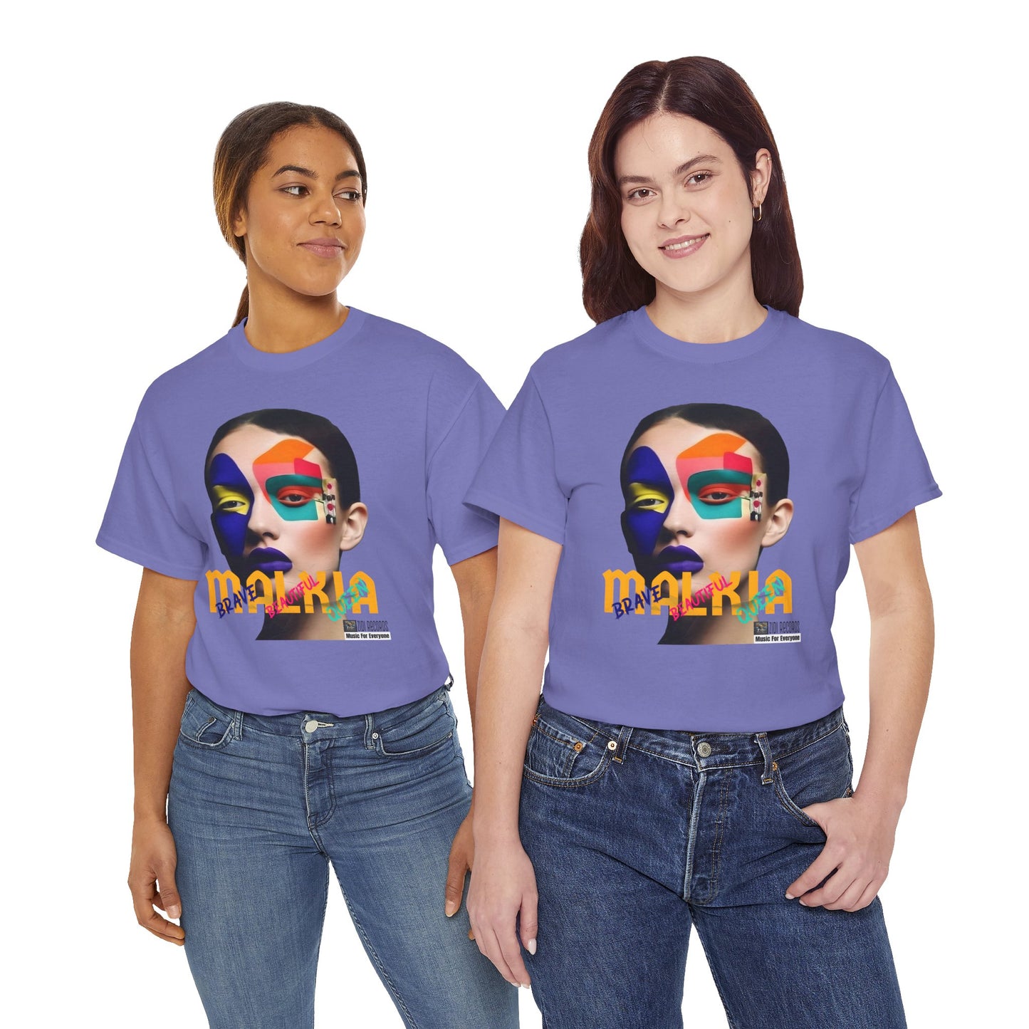 MALKIA T-Shirt - BRAVE, BEAUTIFUL, QUEEN Unisex Tee