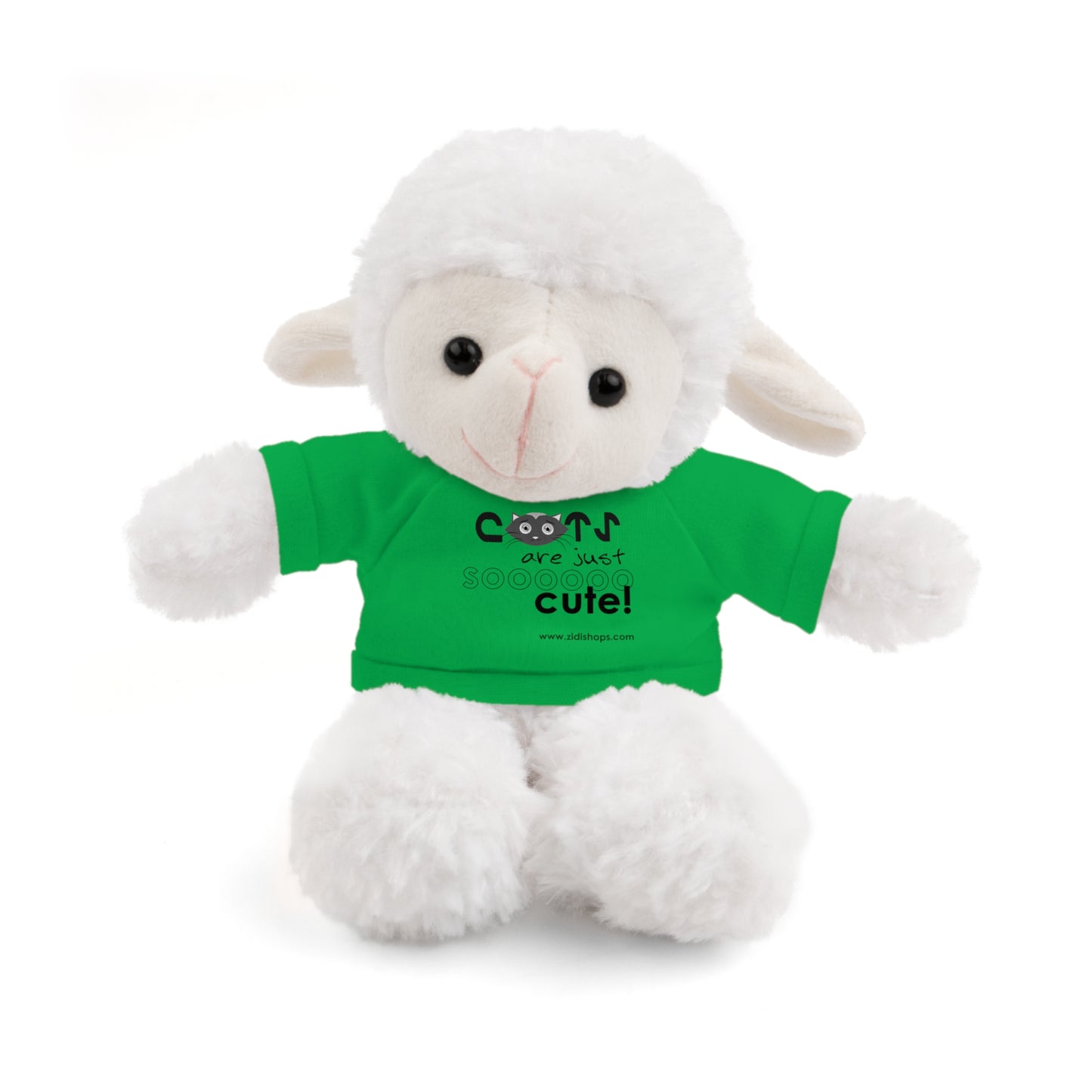 Stuffed Animals with Tee, Cats are just so cute, Available animals: Panda, Lion, Bear, Bunny, Jaguar, and Sheep