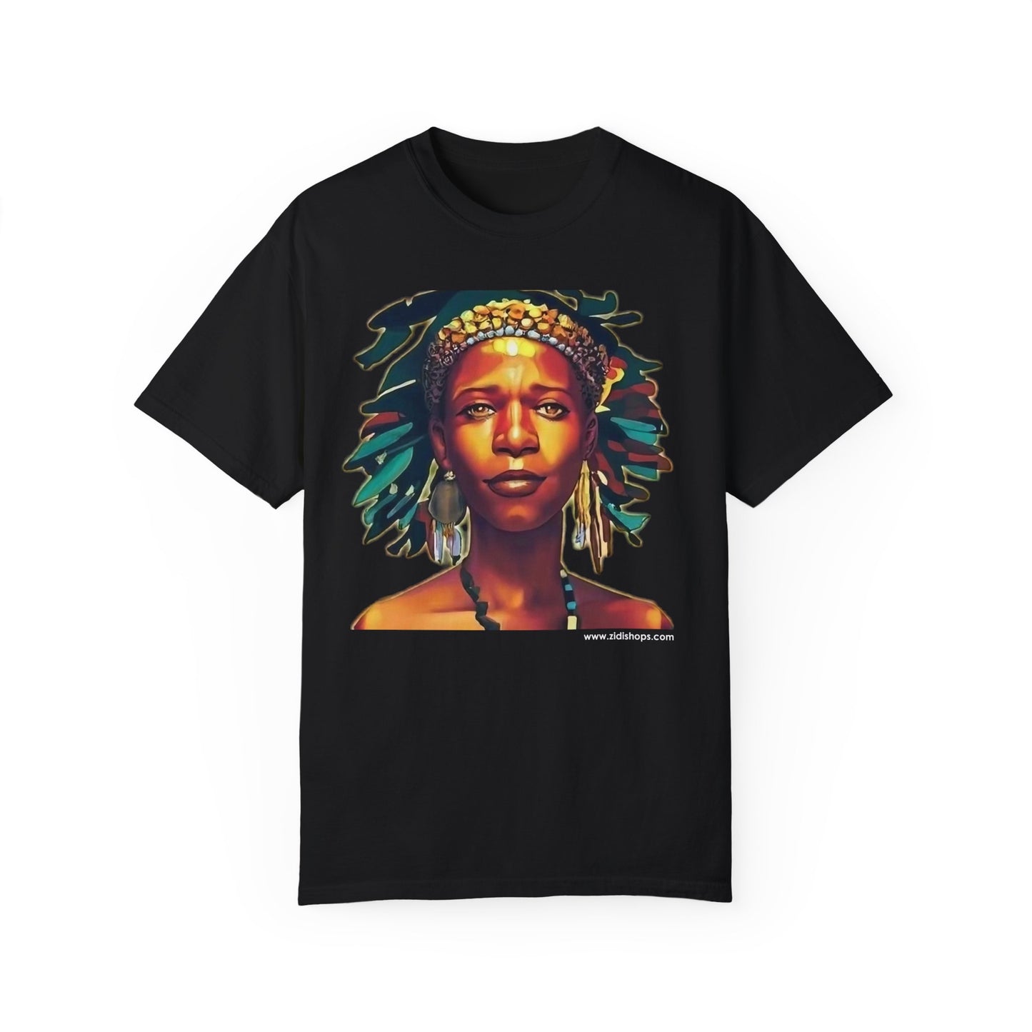Unisex Garment-Dyed T-shirt- Afro colors - Beautiful virgin