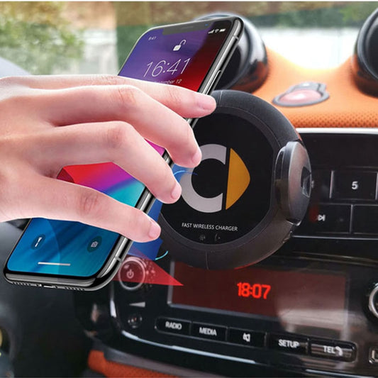 Car Wireless Charging Phone Holder with Navigation Bracket, Phone charger, Smart 453 fortwo/forfour Infrared Sensor for iPhone and Android
