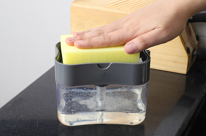 Multifunction Soap Dispenser Sponge Caddy Non-toxic Odorless Kitchen Rack Creative Bathroom Washing Soap Storage Box