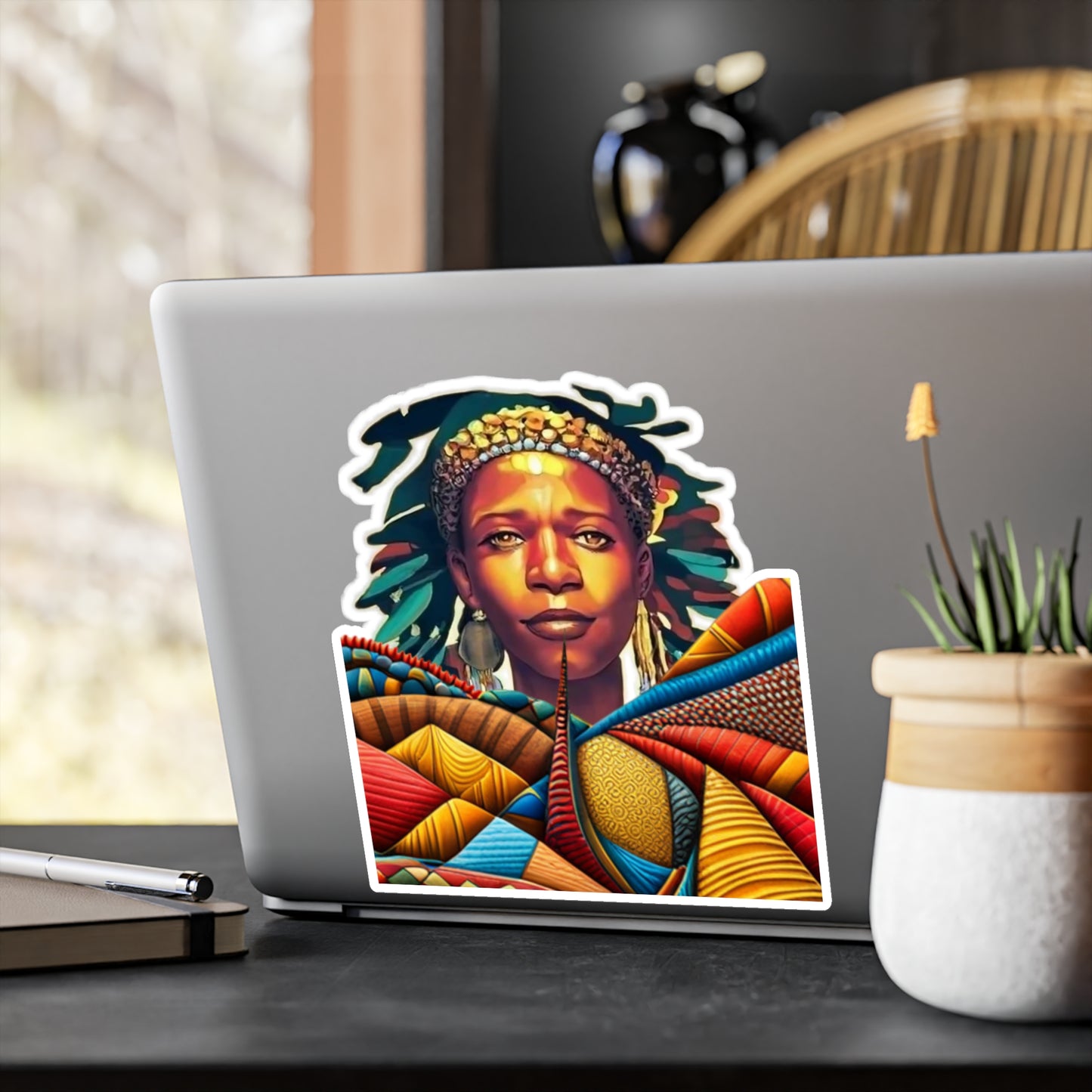 Kiss-Cut Vinyl Decals - Afrocolors - Beautiful Woman - Sticker - Strongly adhesive