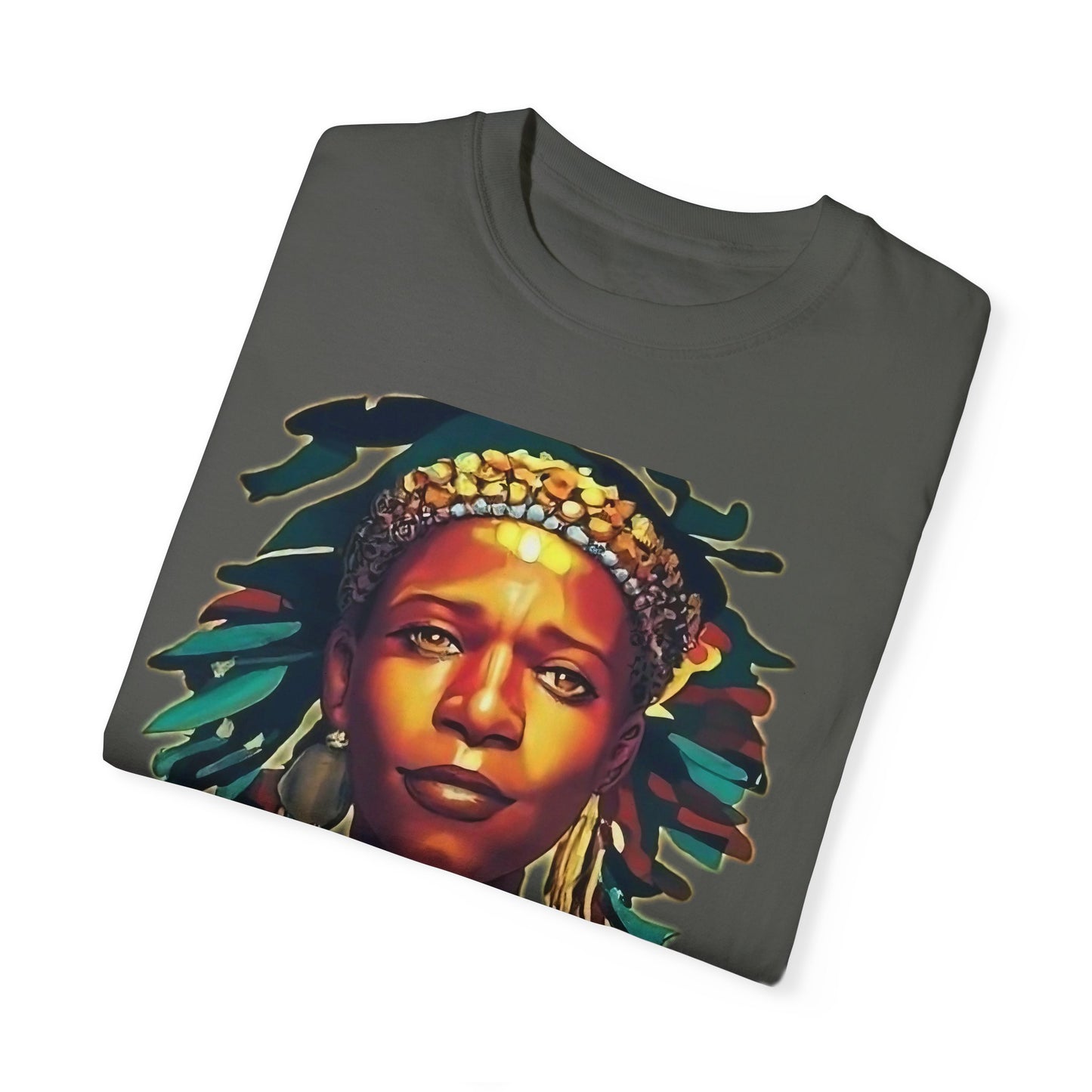 Unisex Garment-Dyed T-shirt- Afro colors - Beautiful virgin