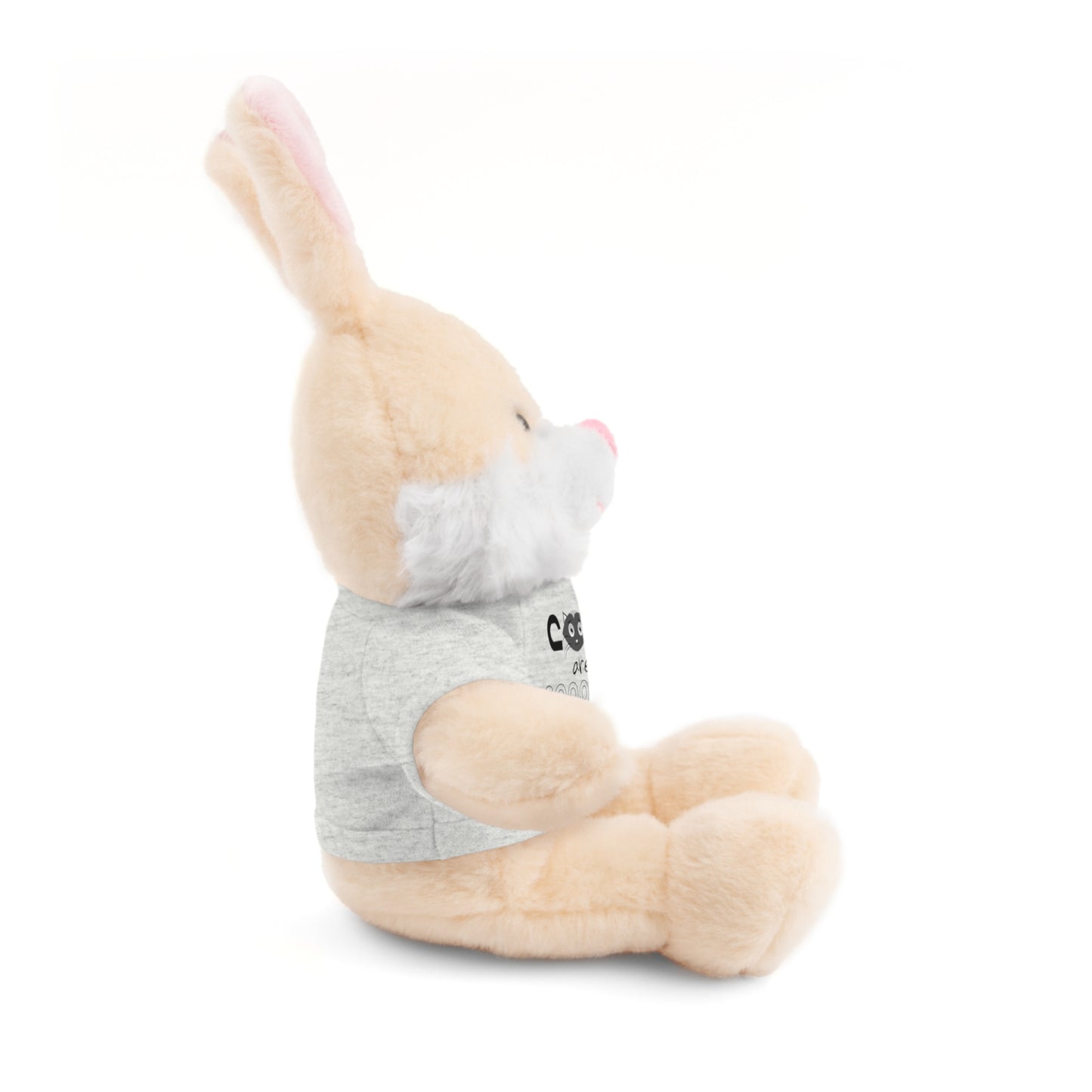 Stuffed Animals with Tee, Cats are just so cute, Available animals: Panda, Lion, Bear, Bunny, Jaguar, and Sheep
