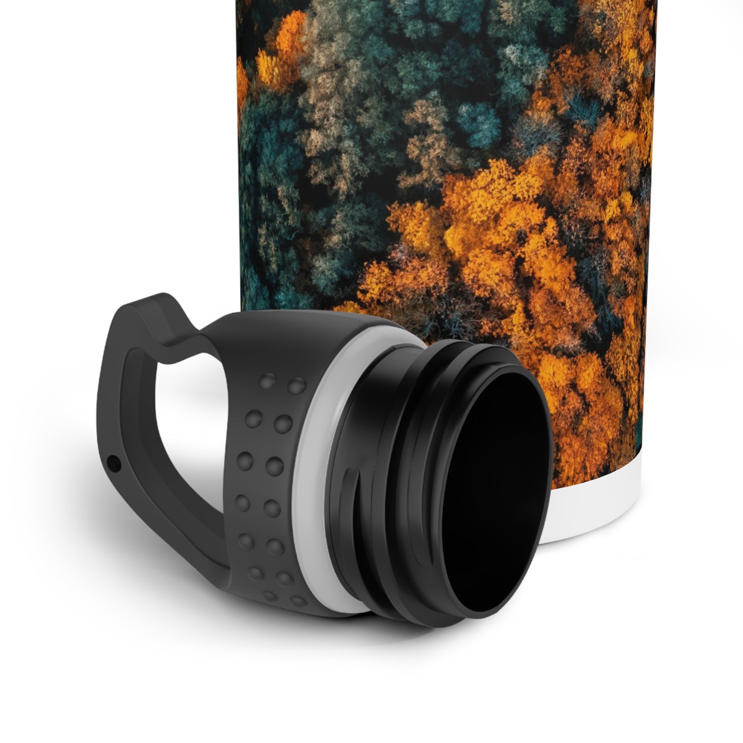 Stainless Steel Water Bottle, Forest bird's view, Stainless Steel Water Bottle, Made with 18/8 food-grade stainless steel, wide neck for effortless sipping