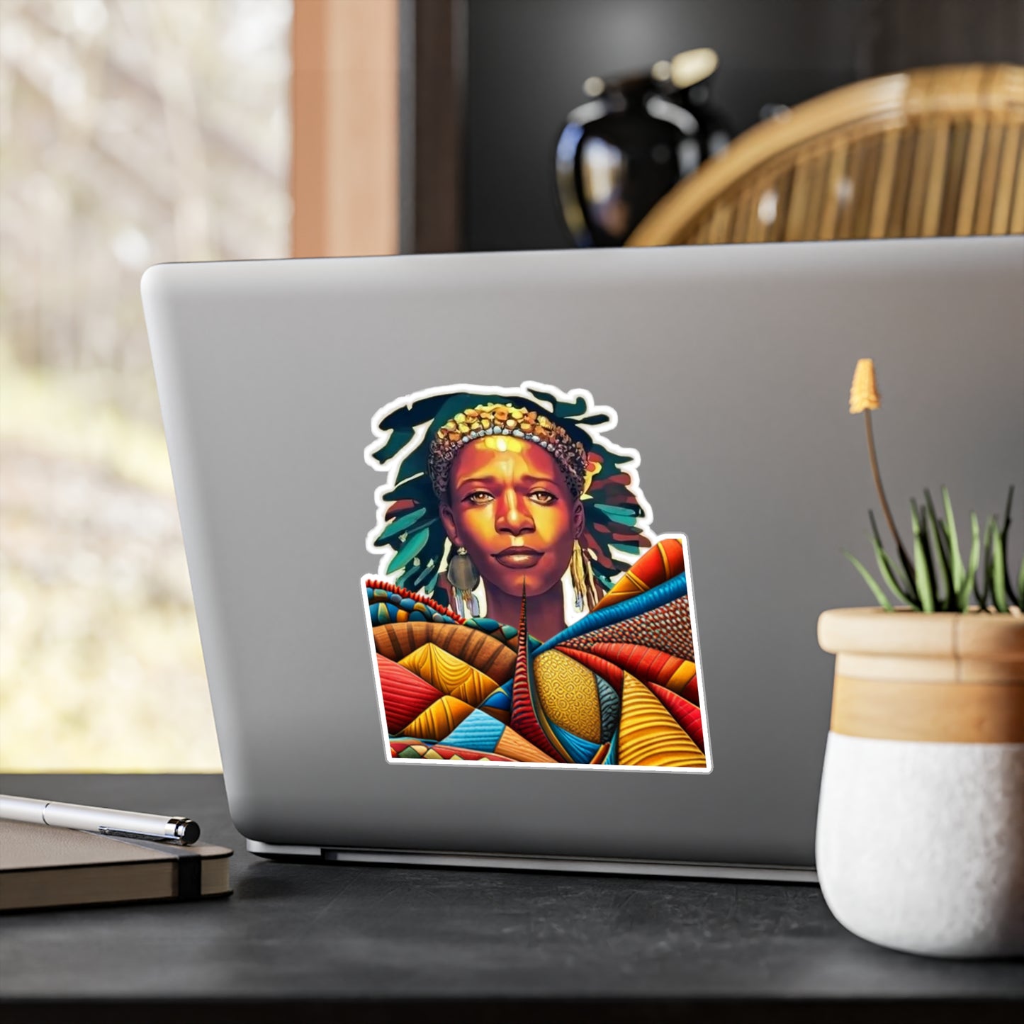 Kiss-Cut Vinyl Decals - Afrocolors - Beautiful Woman - Sticker - Strongly adhesive