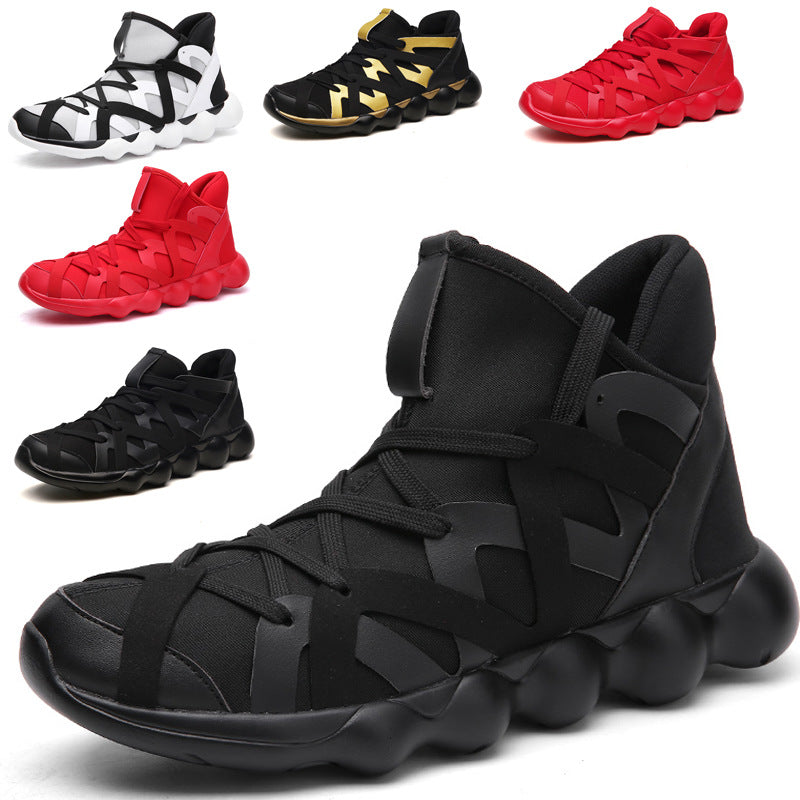 Sports running shoes, sneakers, Black, white, red, golden, multicolor, Unisex