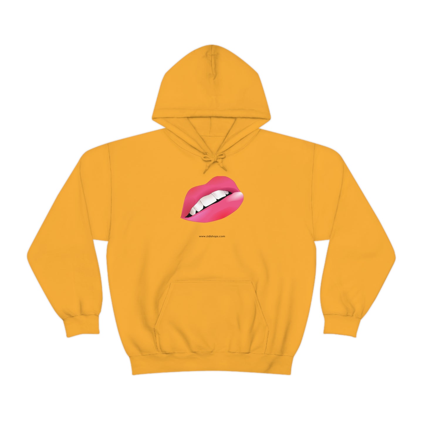 LIPS, Unisex Heavy Blend™ Hooded Sweatshirt, thick blend of cotton and polyester, soft feel alongside warmth.