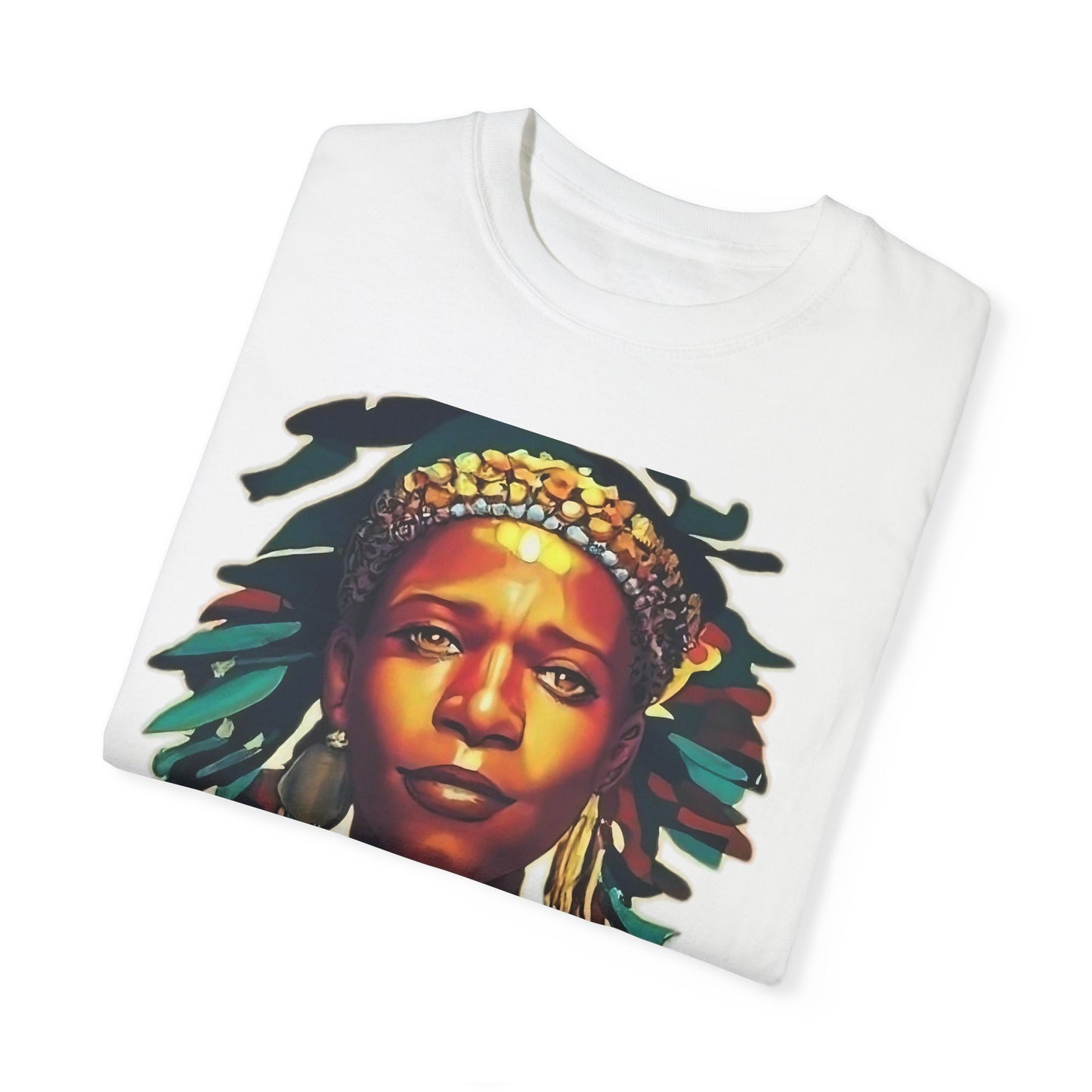 Unisex Garment-Dyed T-shirt- Afro colors - Beautiful virgin