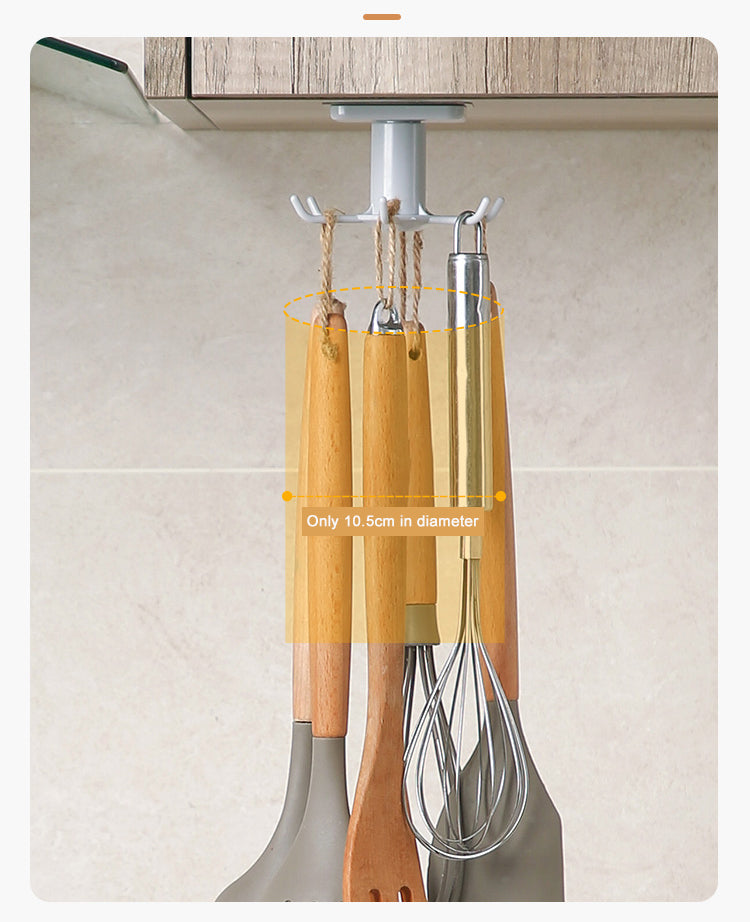 Punch-free Creative Rotatable Kitchen Storage Rack