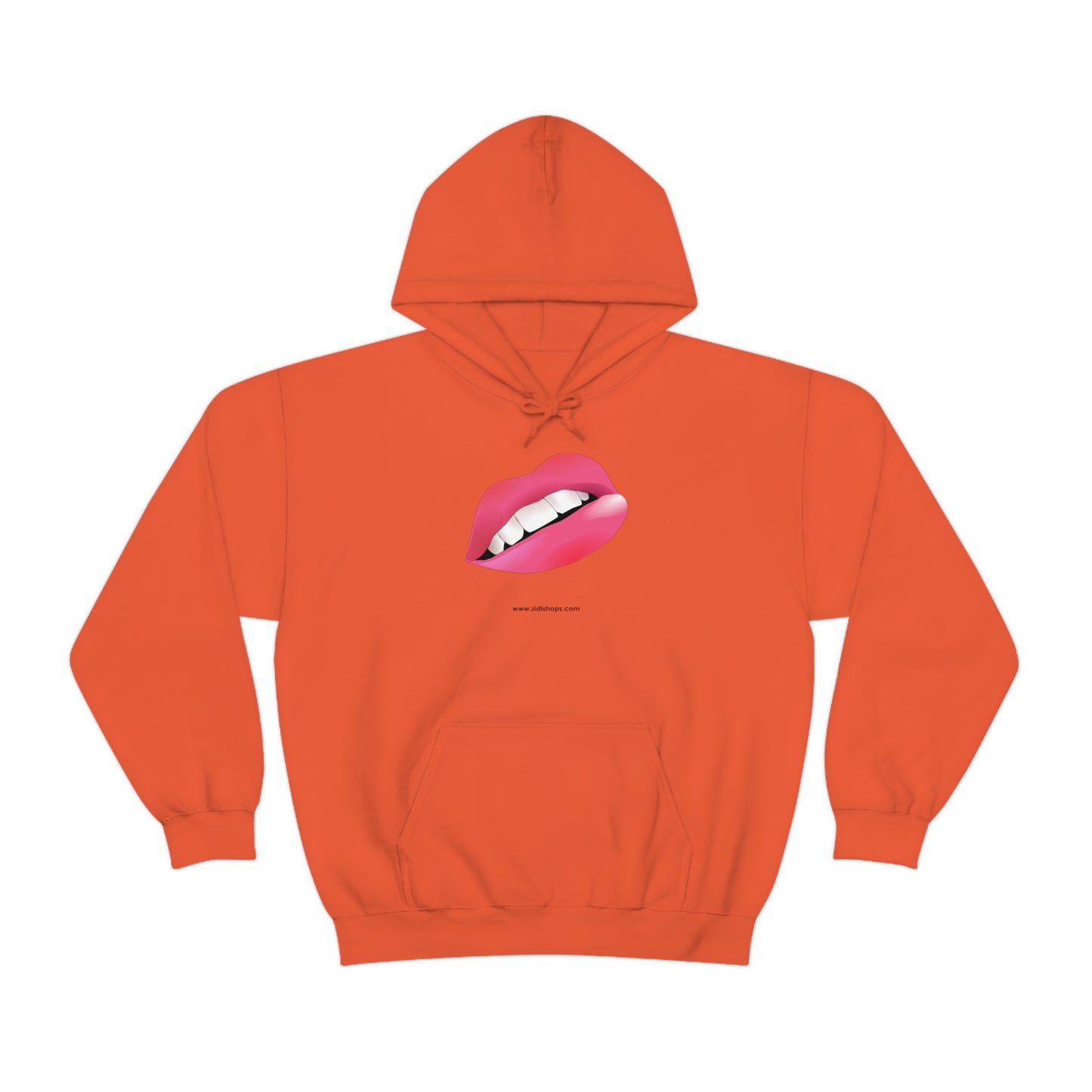 LIPS, Unisex Heavy Blend™ Hooded Sweatshirt, thick blend of cotton and polyester, soft feel alongside warmth.