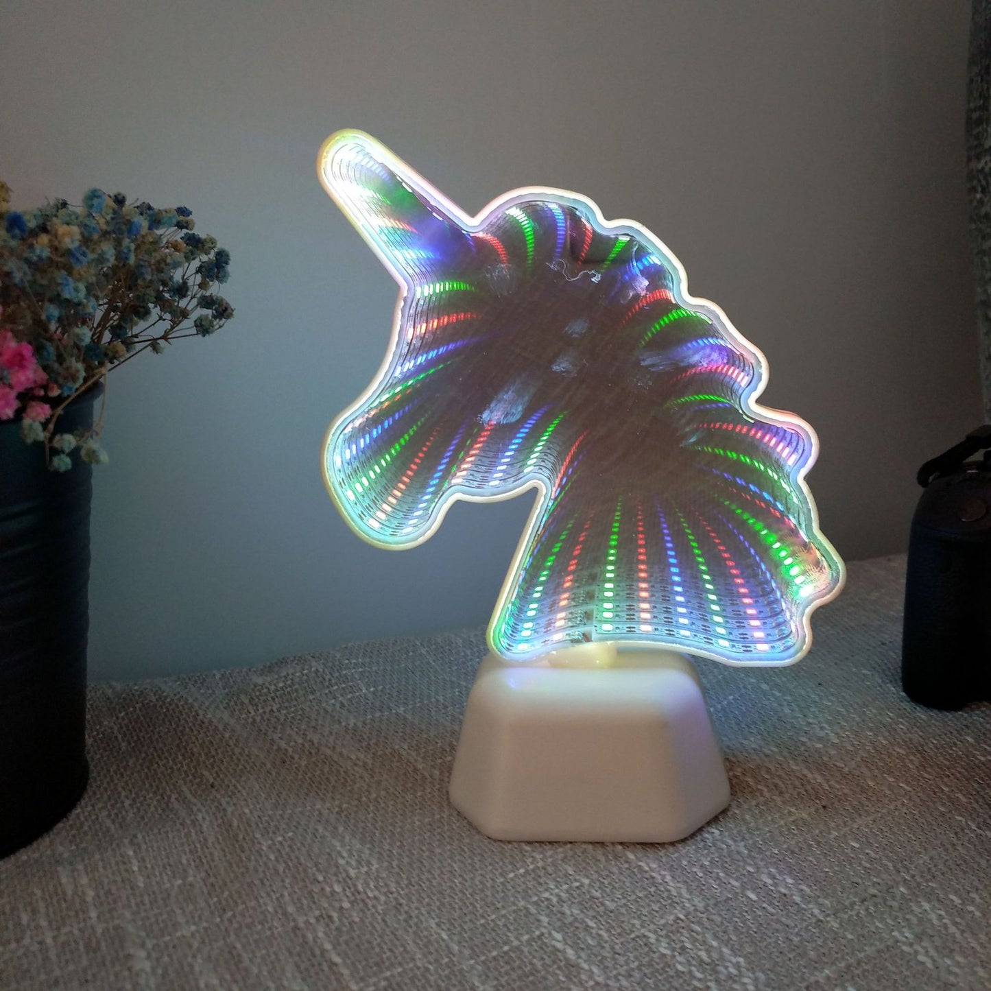 3D double mirror tunnel light