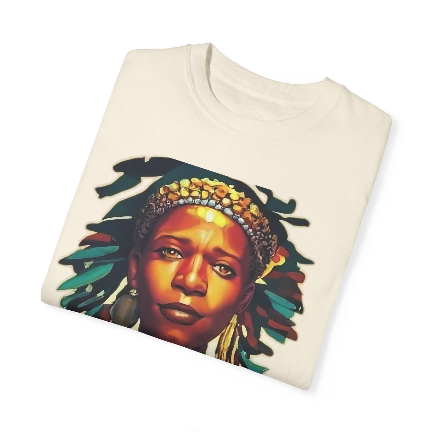 Unisex Garment-Dyed T-shirt- Afro colors - Beautiful virgin