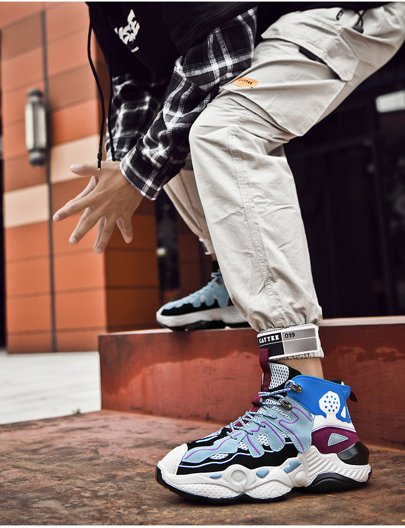 High-top street shooting student shoes men's trendy sneaker shoes