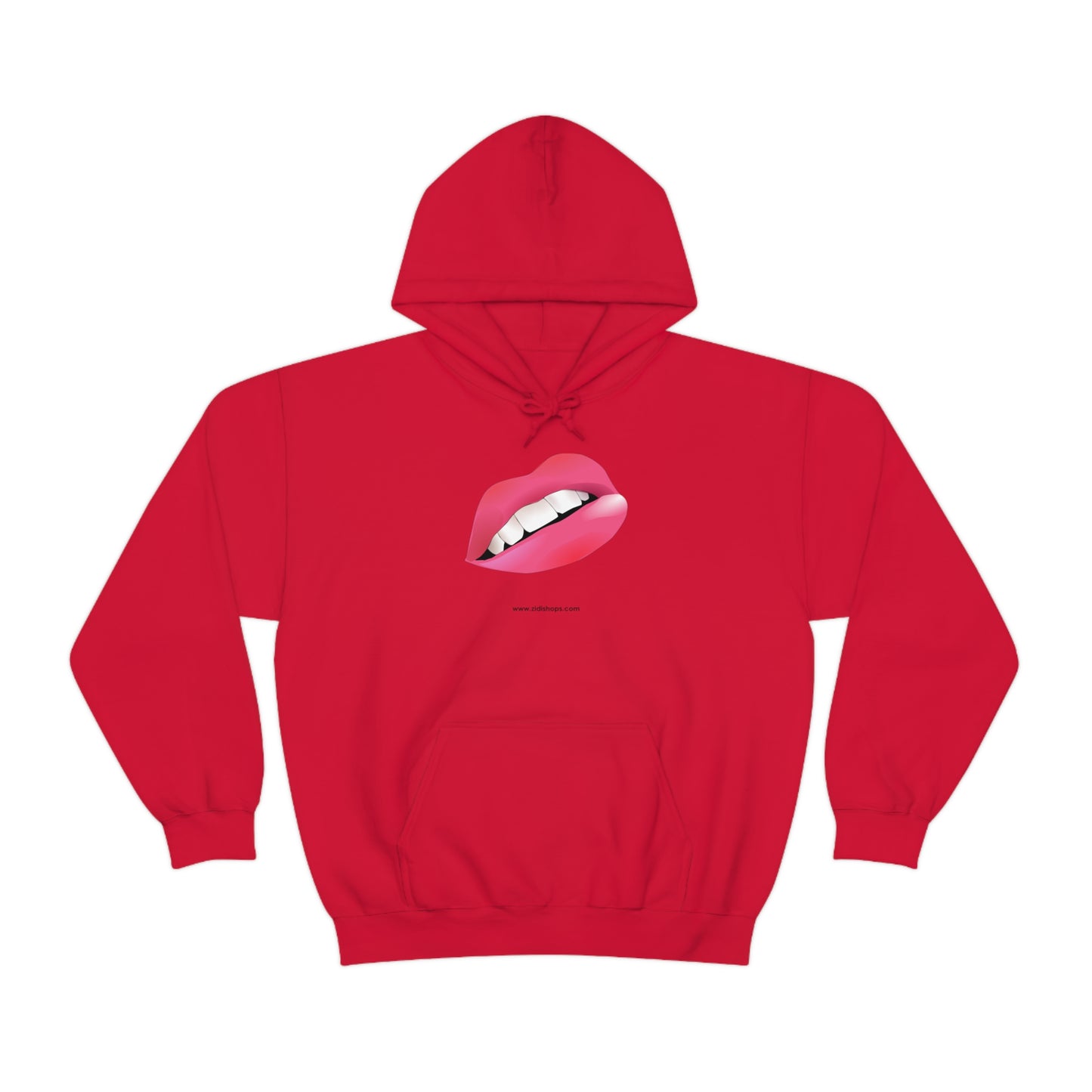 LIPS, Unisex Heavy Blend™ Hooded Sweatshirt, thick blend of cotton and polyester, soft feel alongside warmth.