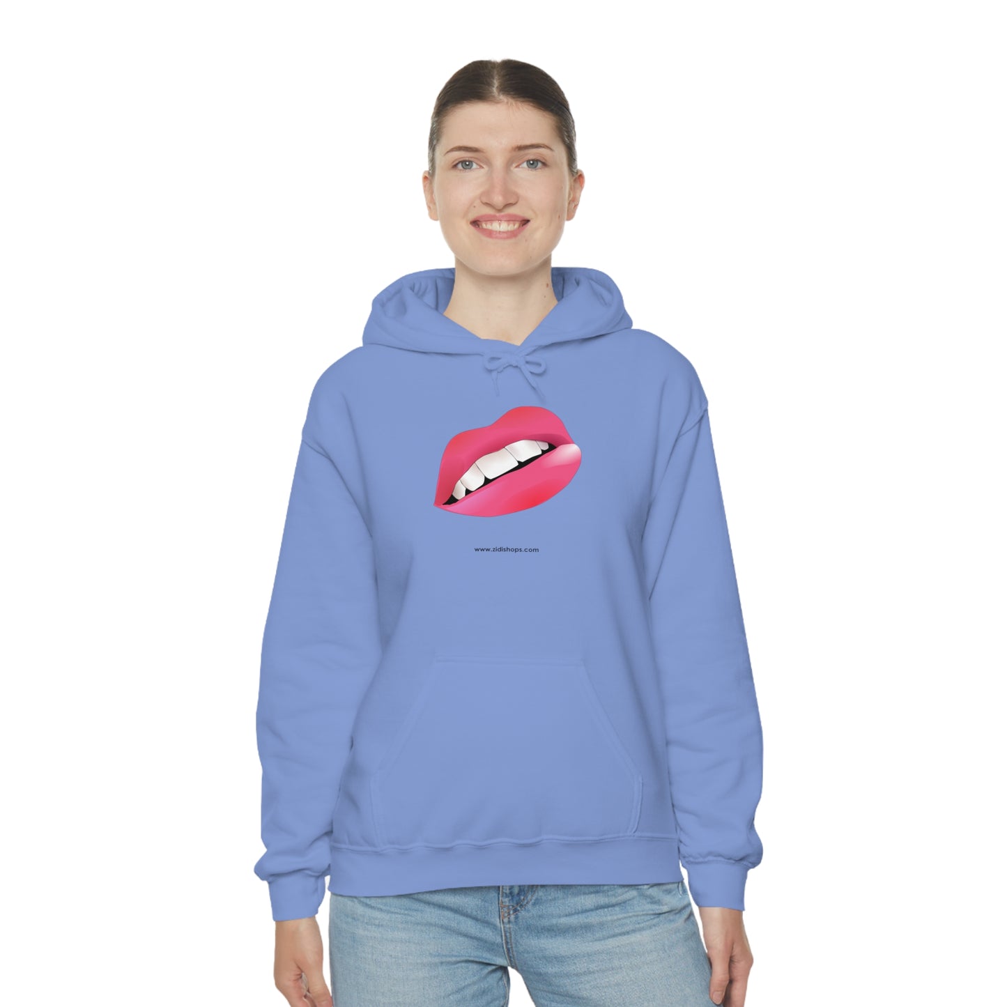 LIPS, Unisex Heavy Blend™ Hooded Sweatshirt, thick blend of cotton and polyester, soft feel alongside warmth.
