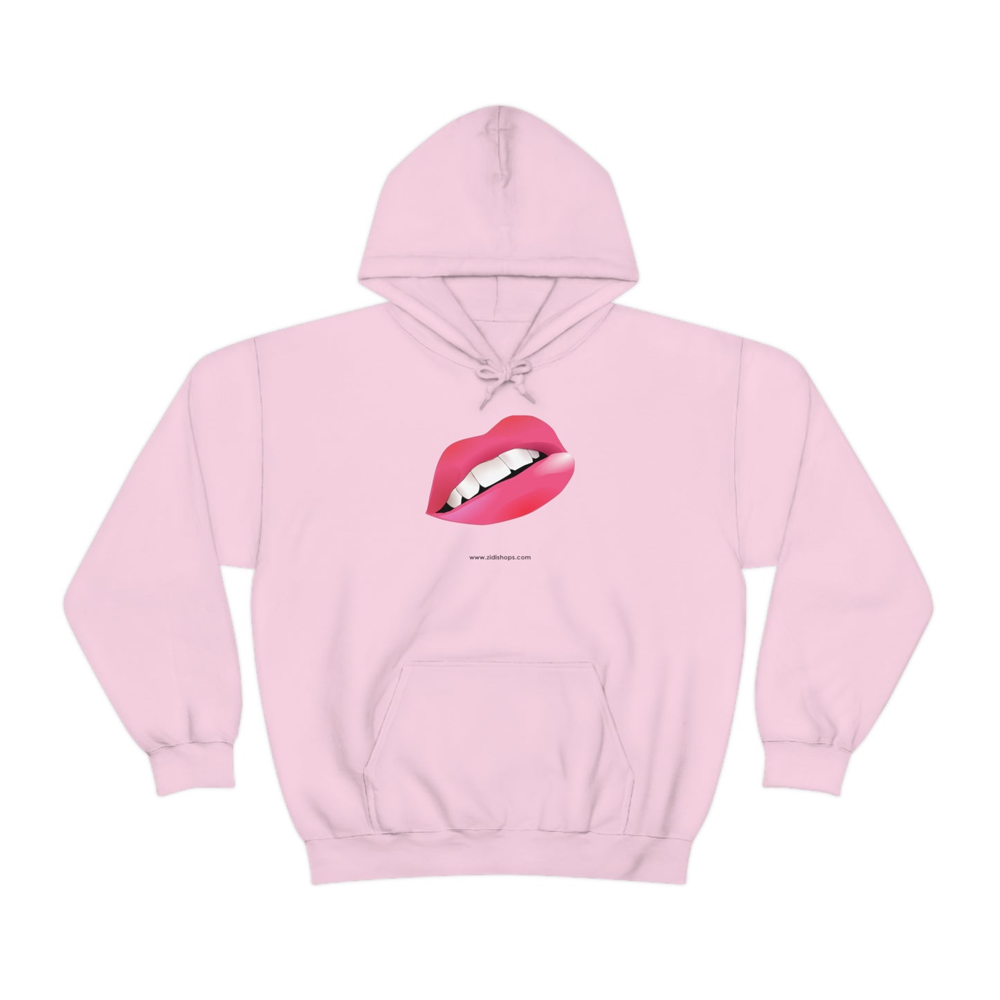 LIPS, Unisex Heavy Blend™ Hooded Sweatshirt, thick blend of cotton and polyester, soft feel alongside warmth.