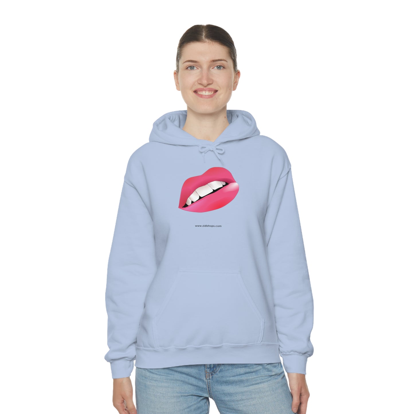 LIPS, Unisex Heavy Blend™ Hooded Sweatshirt, thick blend of cotton and polyester, soft feel alongside warmth.