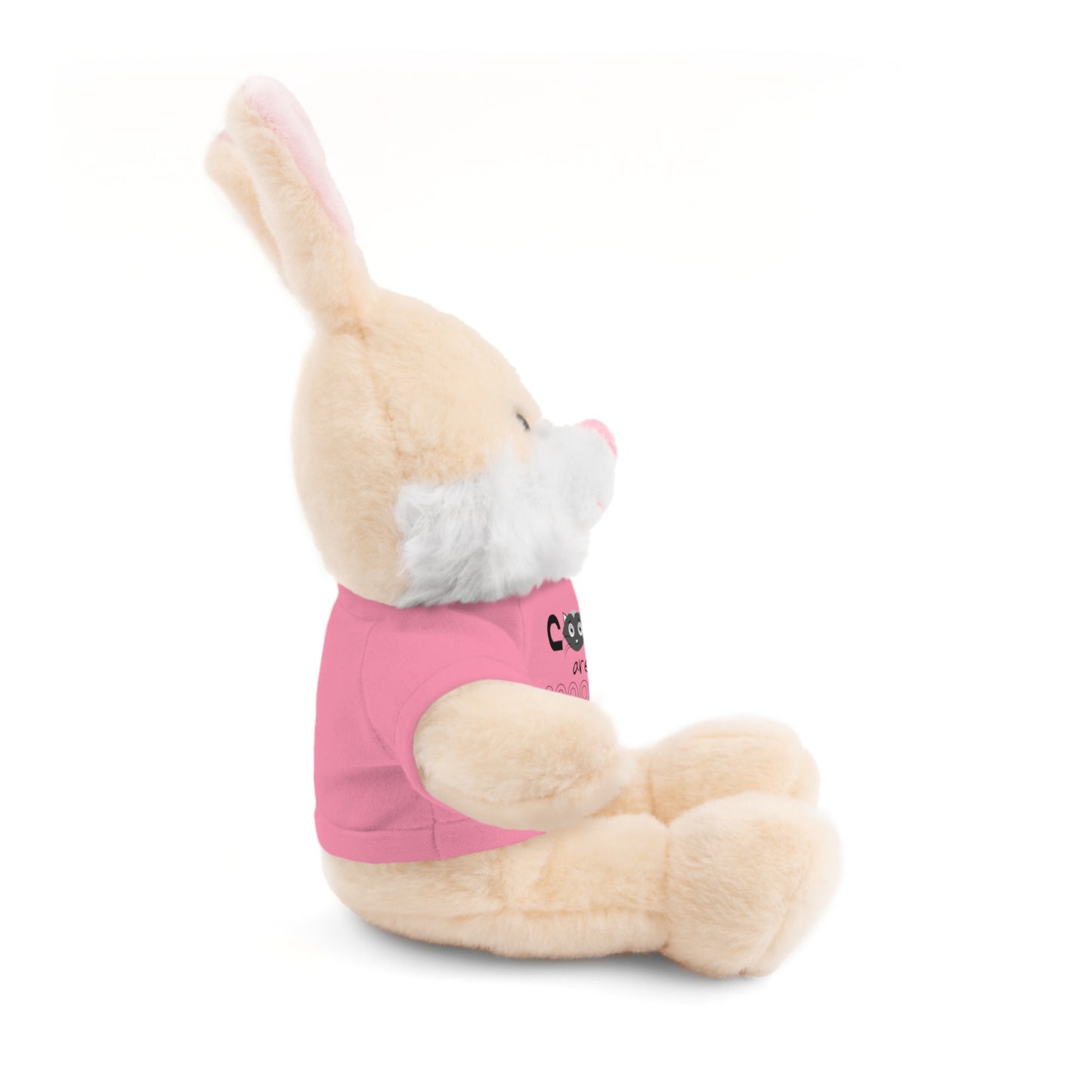 Stuffed Animals with Tee, Cats are just so cute, Available animals: Panda, Lion, Bear, Bunny, Jaguar, and Sheep