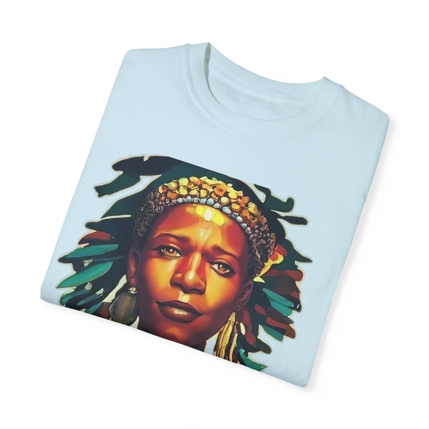 Unisex Garment-Dyed T-shirt- Afro colors - Beautiful virgin