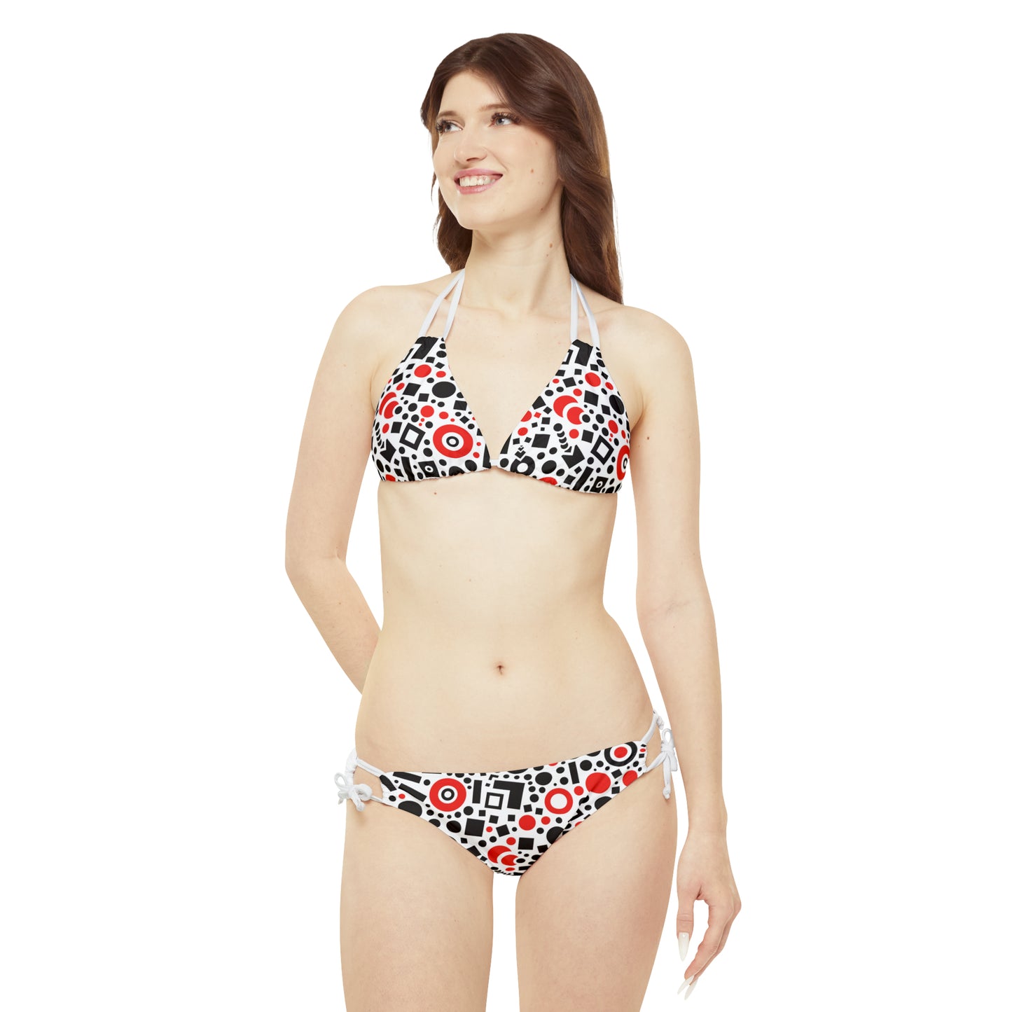 Strappy Bikini Set, Cool print