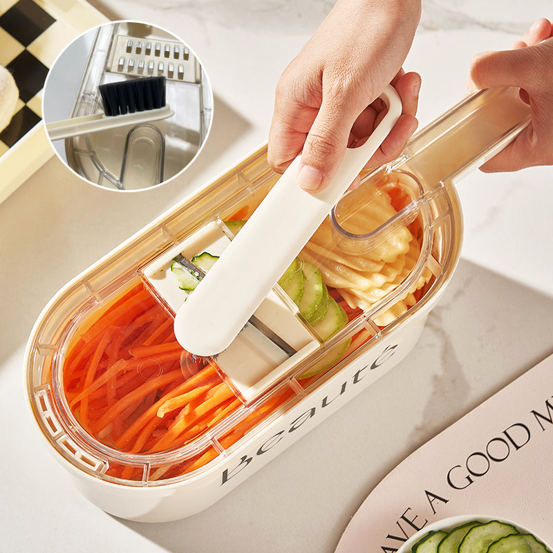 New Generation Multifunction Vegetable Cutter With Basket And Brush Portable Slicer Chopper Kitchen Tools