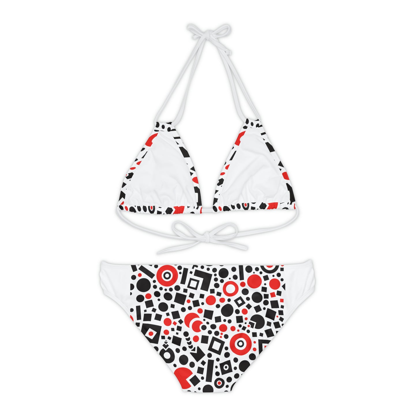 Strappy Bikini Set, Cool print