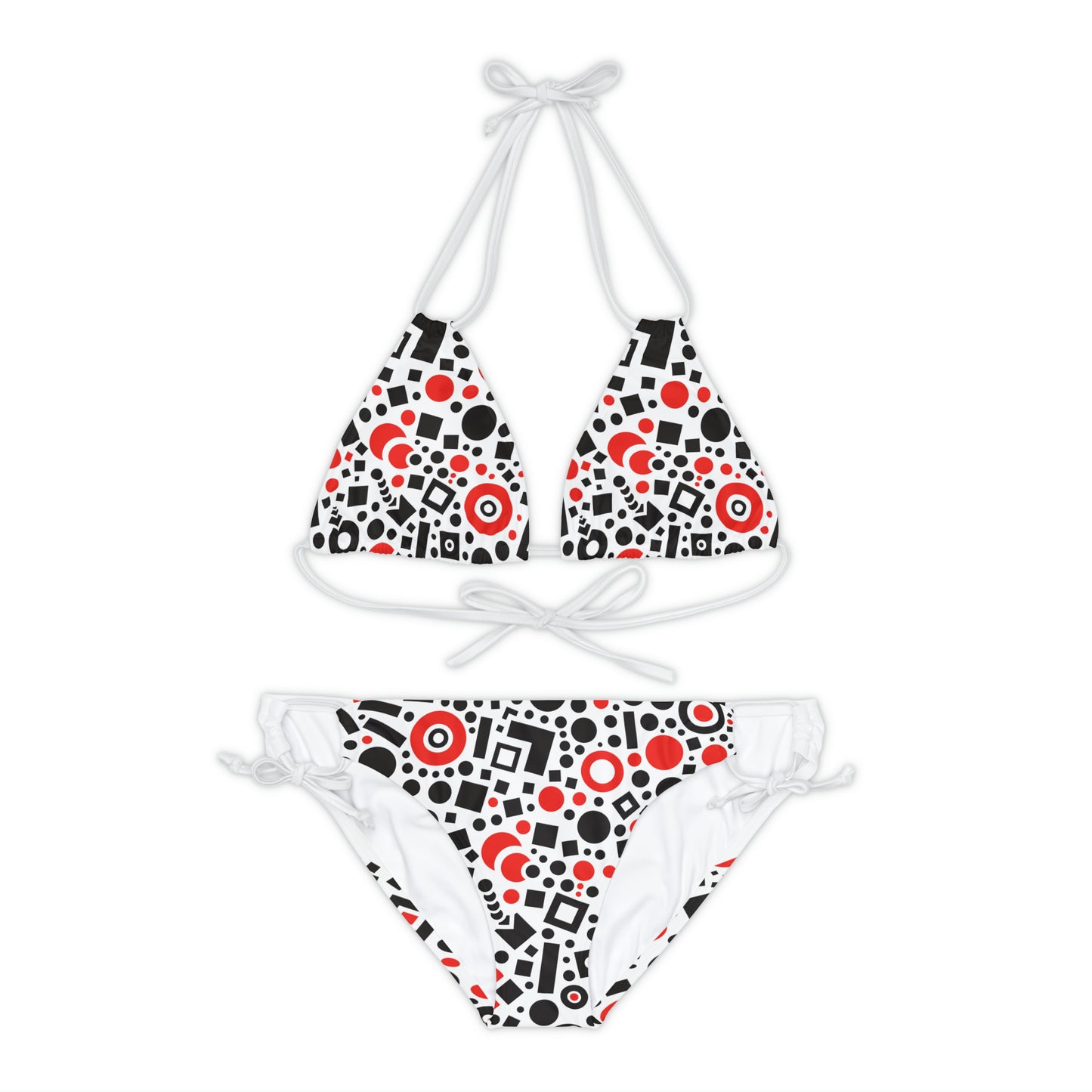 Strappy Bikini Set, Cool print