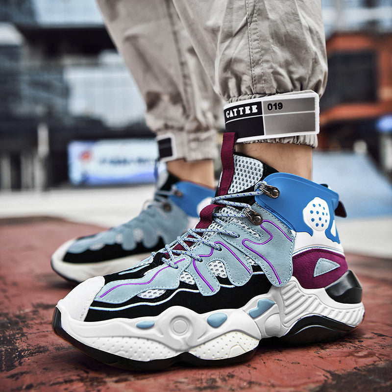 High-top street shooting student shoes men's trendy sneaker shoes