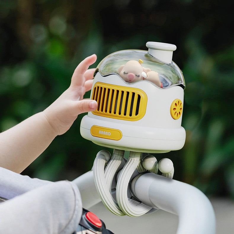 Summer Baby Stroller Air Cooler Fan Duck Shape Stand Adjustable