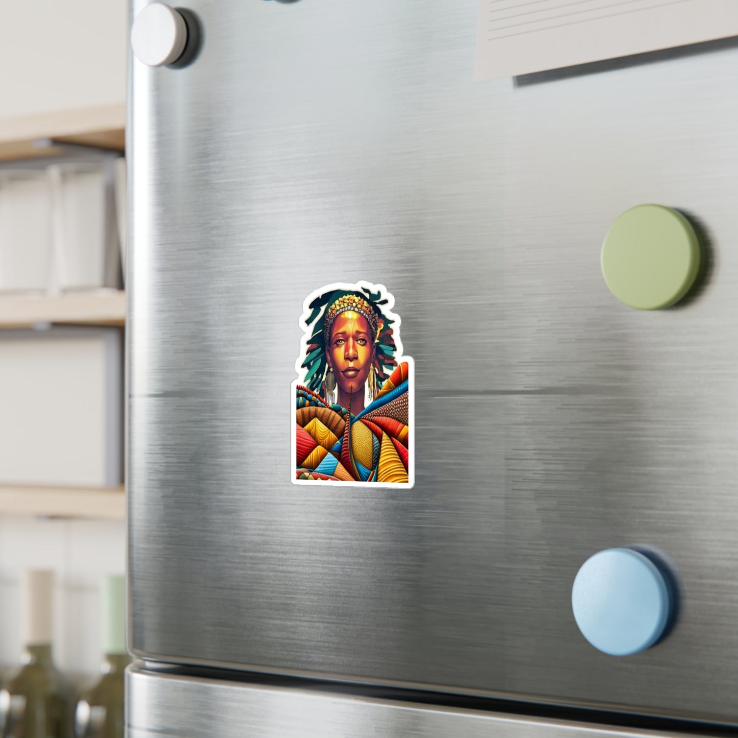Kiss-Cut Vinyl Decals - Afrocolors - Beautiful Woman - Sticker - Strongly adhesive