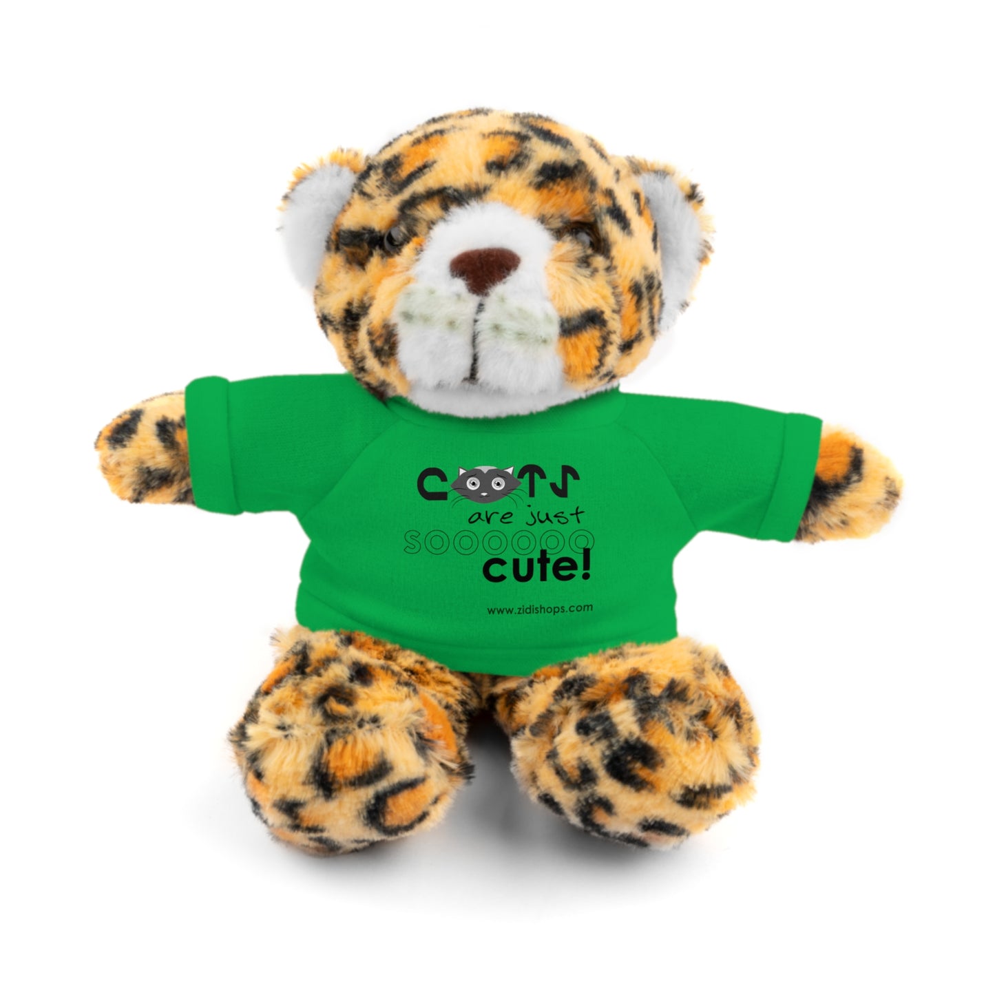 Stuffed Animals with Tee, Cats are just so cute, Available animals: Panda, Lion, Bear, Bunny, Jaguar, and Sheep