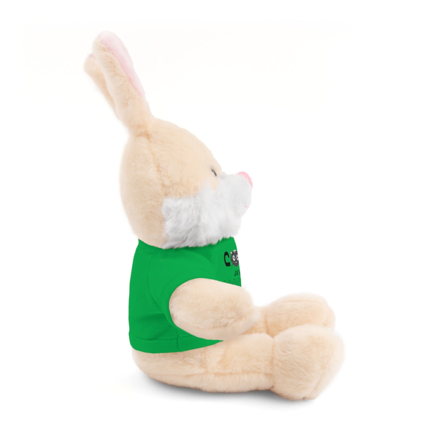 Stuffed Animals with Tee, Cats are just so cute, Available animals: Panda, Lion, Bear, Bunny, Jaguar, and Sheep