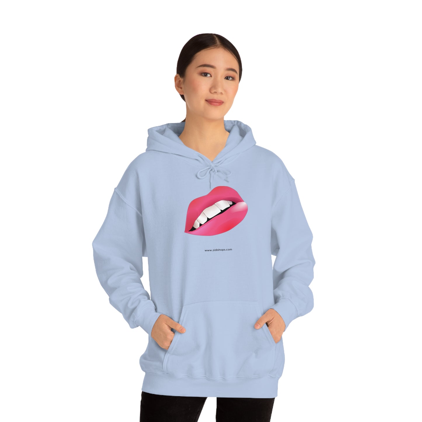 LIPS, Unisex Heavy Blend™ Hooded Sweatshirt, thick blend of cotton and polyester, soft feel alongside warmth.