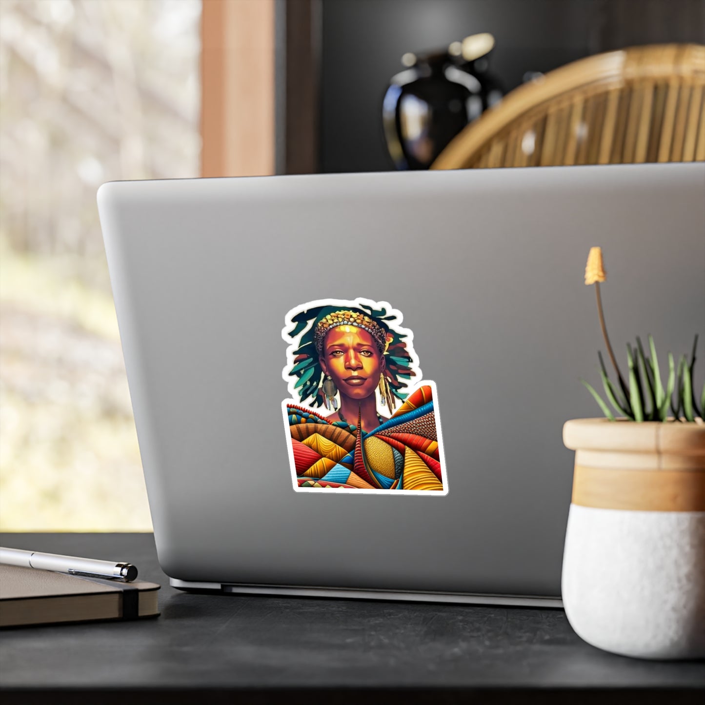Kiss-Cut Vinyl Decals - Afrocolors - Beautiful Woman - Sticker - Strongly adhesive