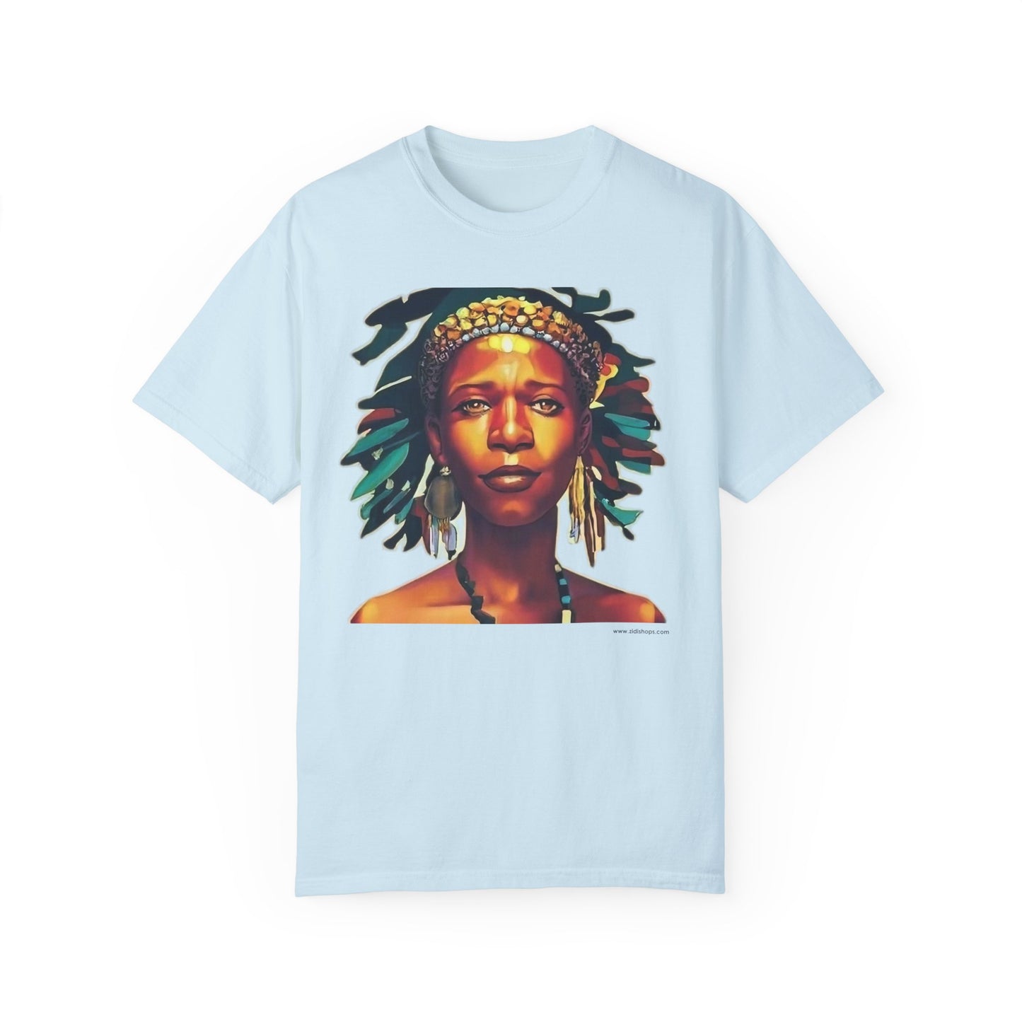 Unisex Garment-Dyed T-shirt- Afro colors - Beautiful virgin