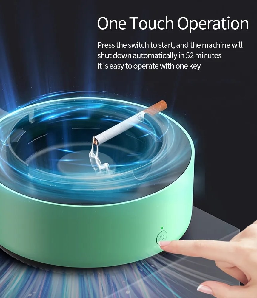 Smokeless Ashtray, Home, Car Air Purification Ashtray, Automatic Purifier Ashtray Portable