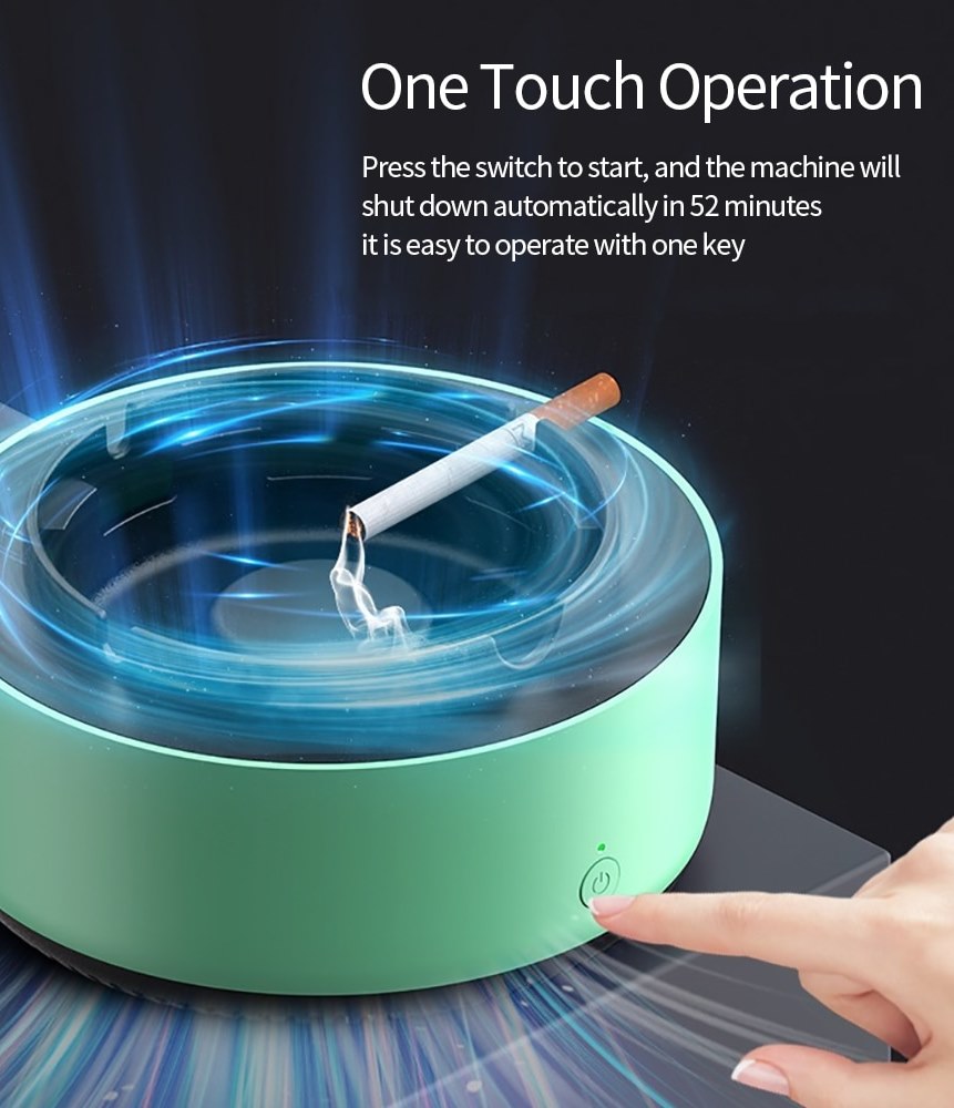 Smokeless Ashtray, Home, Car Air Purification Ashtray, Automatic Purifier Ashtray Portable