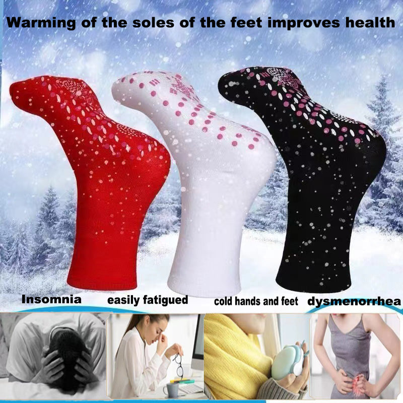 Heating Socks for Winter Cold, Benefits of Magnetic Therapy getting hot, Health Socks Unisex Magnetic Socks Self-Heating Health Care Socks