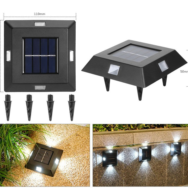 Solar Small Night Outdoor Garden Wall Light Decorative lighting for Courtyard, stairs and more