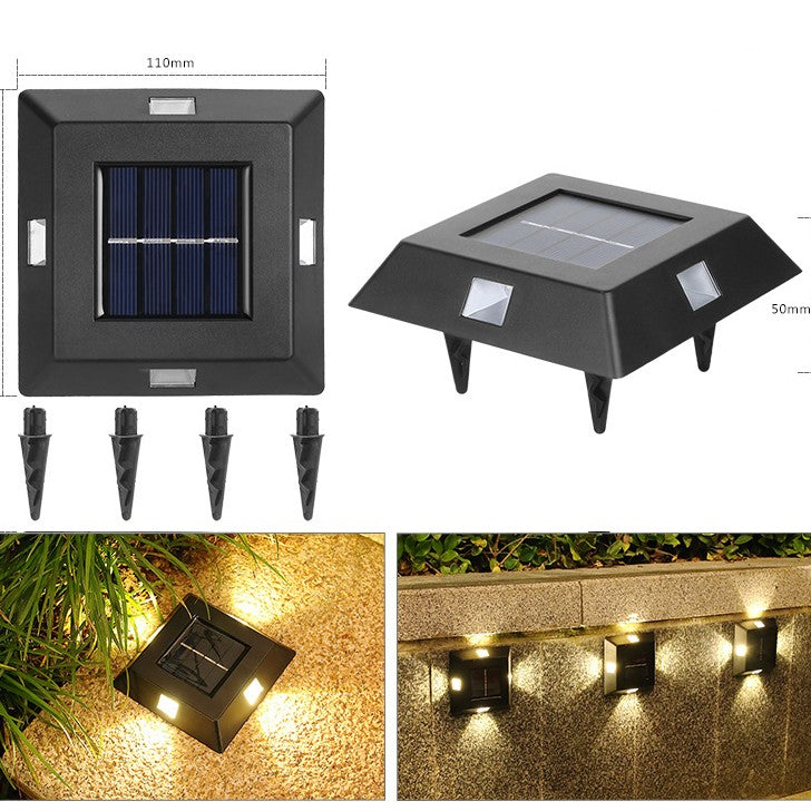 Solar Small Night Outdoor Garden Wall Light Decorative lighting for Courtyard, stairs and more