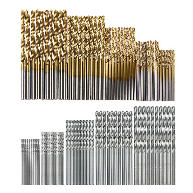 100pcs Twist Drill Bit Set Straight Shank HSS HSteel Drill